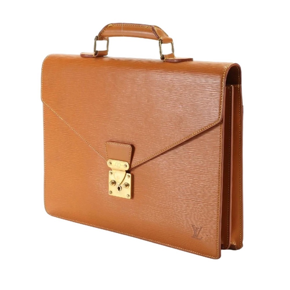 LOUIS VUITTON Ambassador Cipango Gold Epi Leather Business Briefcase Laptop Bag - Picture 11 of 14